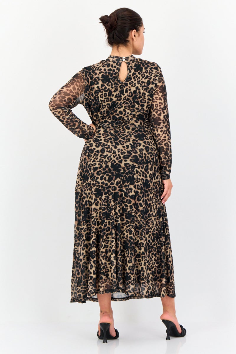 Kathy Ireland Women Animal Print Maxi Dress, Multicolor  - Image 4