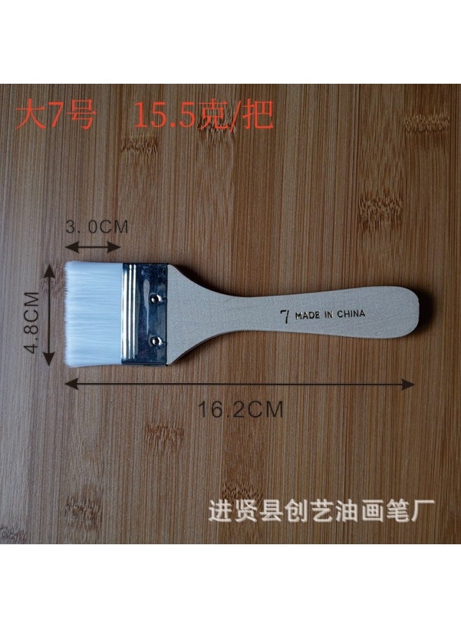 Chuangyi Brush 1-12 Nylon Oil Painting Brush Small Brush Oil Painting Brush Nylon Wool Brush Nylon Brush Barbecue Brush - Image 1