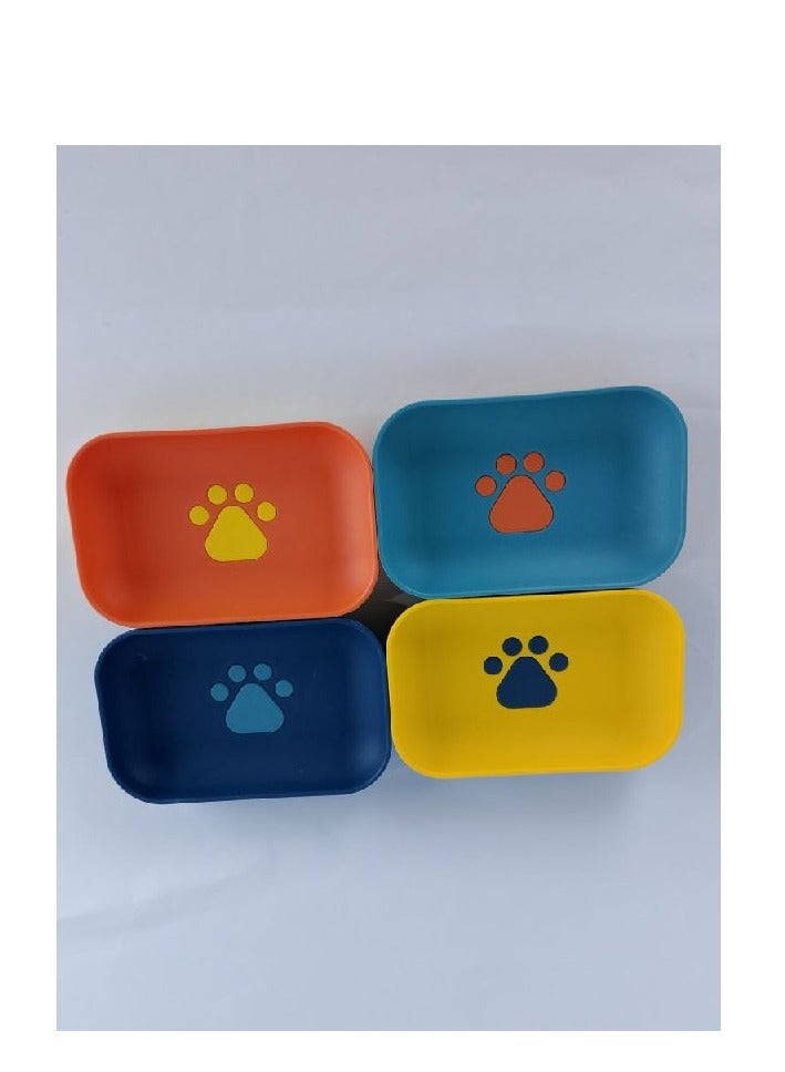 4-Piece Multi-Colored Acrylic Soap Set - Image 1