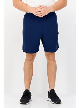 Adidas Men Sportswear Fit 7 Inseam Brand Logo Training Shorts, Navy Blue  - Image 1