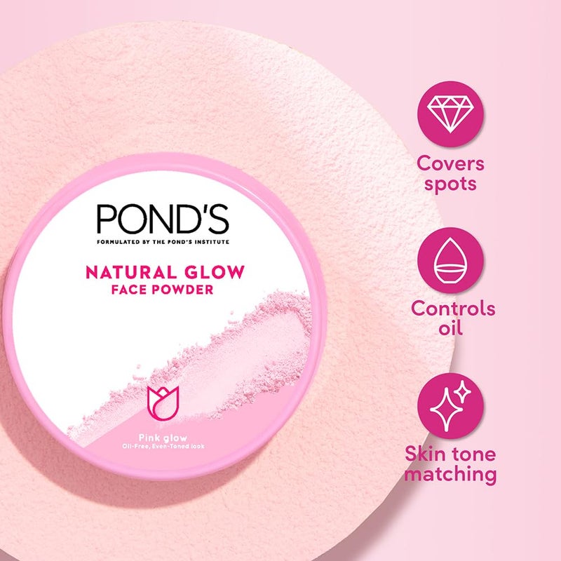 Pond's PONDs Natural Glow Face Matte Powder For Normal Skin Pink Glow 30G - Image 3