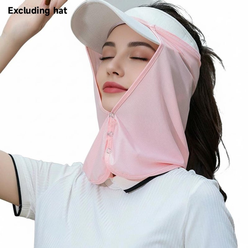 Women's outdoor hiking, cycling, fishing, mosquito repellent, UV protection face mask, sunshade hat for spring and summer. - Image 4