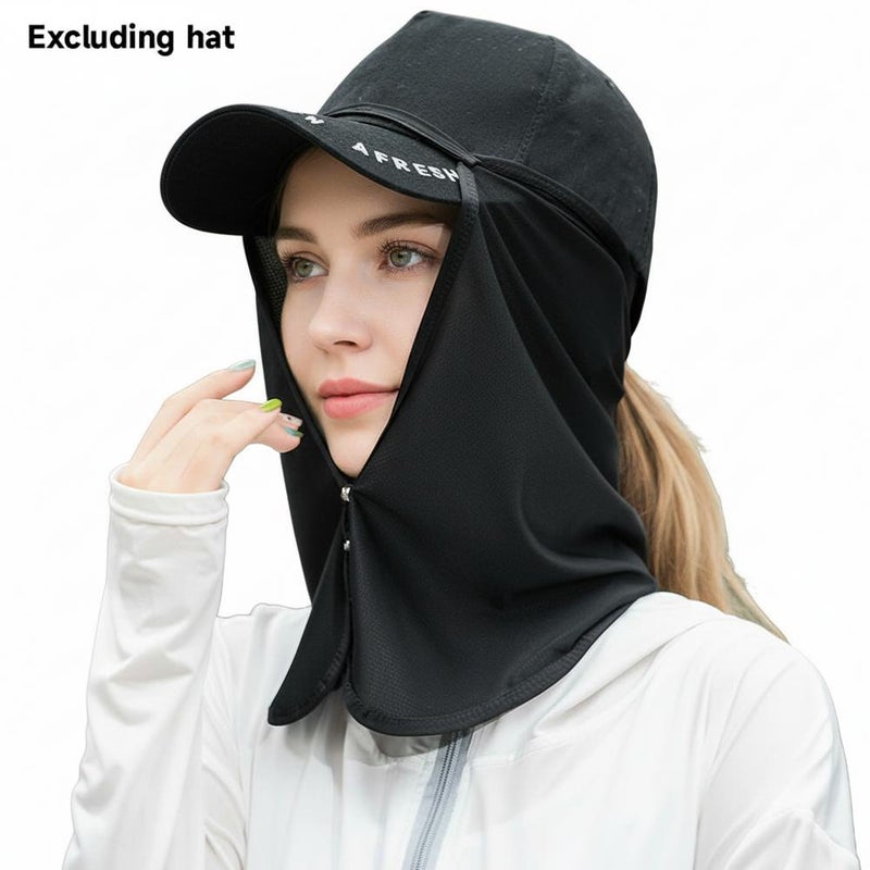 Women's outdoor hiking, cycling, fishing, mosquito repellent, UV protection face mask, sunshade hat for spring and summer. - Image 2