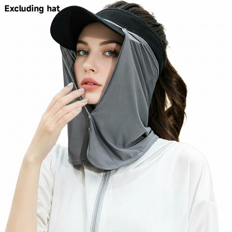 Women's outdoor hiking, cycling, fishing, mosquito repellent, UV protection face mask, sunshade hat for spring and summer. - Image 3