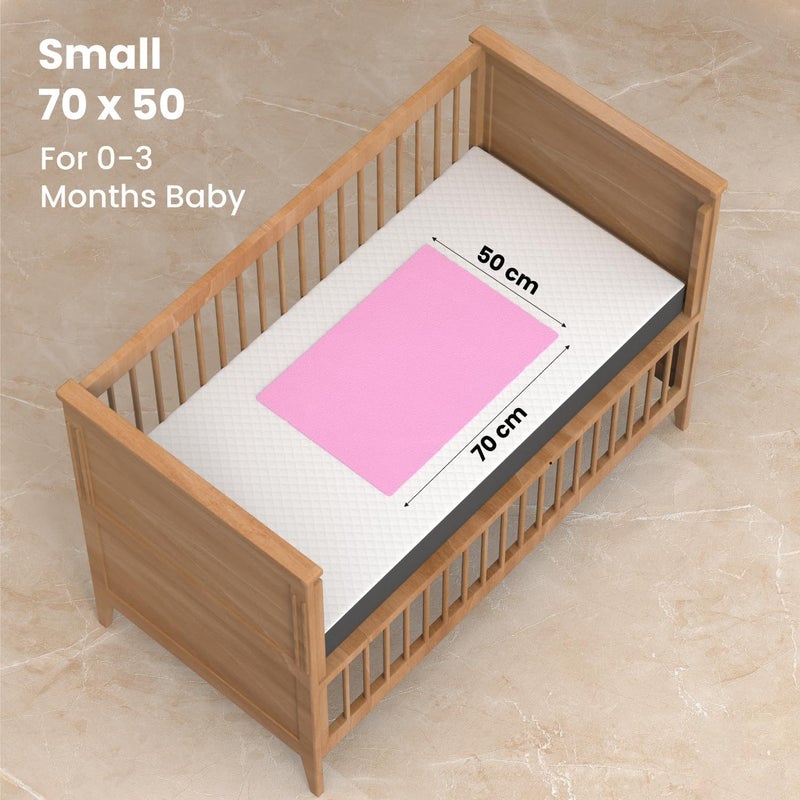 Ephemeral Baby Waterproof Baby Bed Protector Dry Sheets for New Born Babies Reusable Mats Cot Bassinet Gift Pack Random ColorSmall 70cm x 50cm  - Image 4