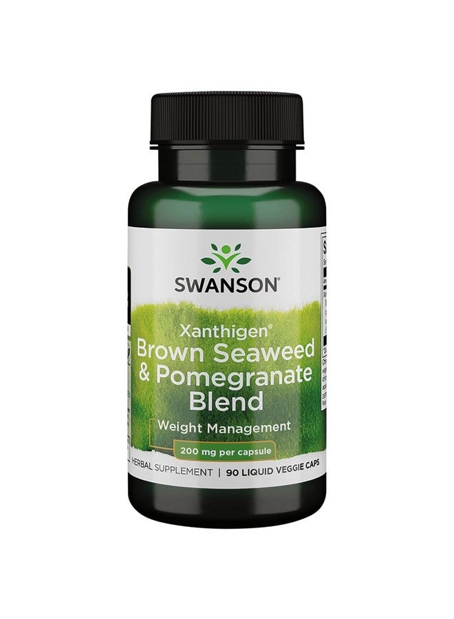Swanson Xanthigen- Brown Seaweed & Pomegranate Blend- 200 Milligrams, 90 Liquid Veggie Caps - Image 1