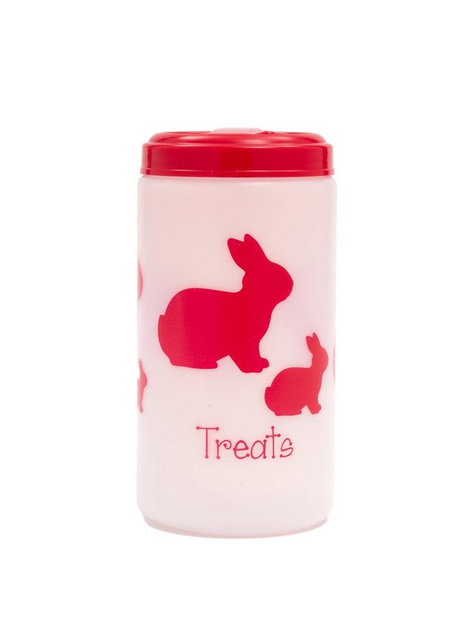 ليكسيت مرطبانات ليكسيت لتخزين الطعام والحلوى للكلاب والقطط والحيوانات الصغيرة والطيور (32 أونصة، أحمر) - Image 1