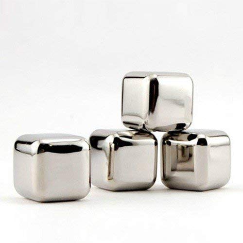 Vunexo Whiskey Stones Reusable Ice Cubes Whiskey Chilling Stones Stainless Steel Metal Beverage Chilling Rocks - Image 2
