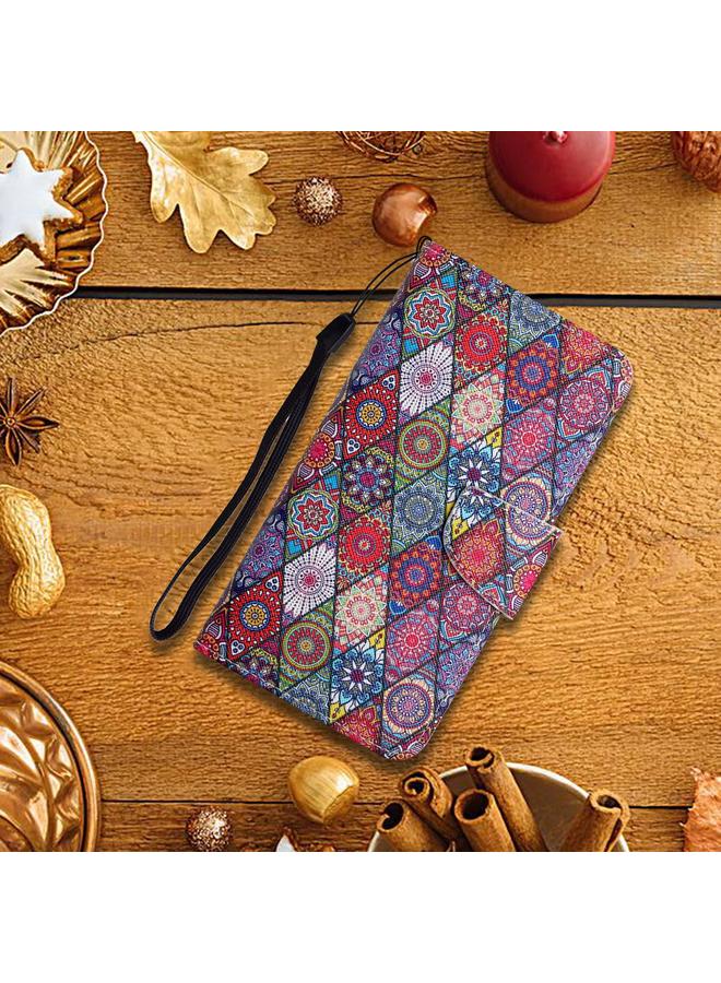 اس-توب جراب هاتف جلدي بنمط رسم ملون لهاتف OPPO A98 - Image 2