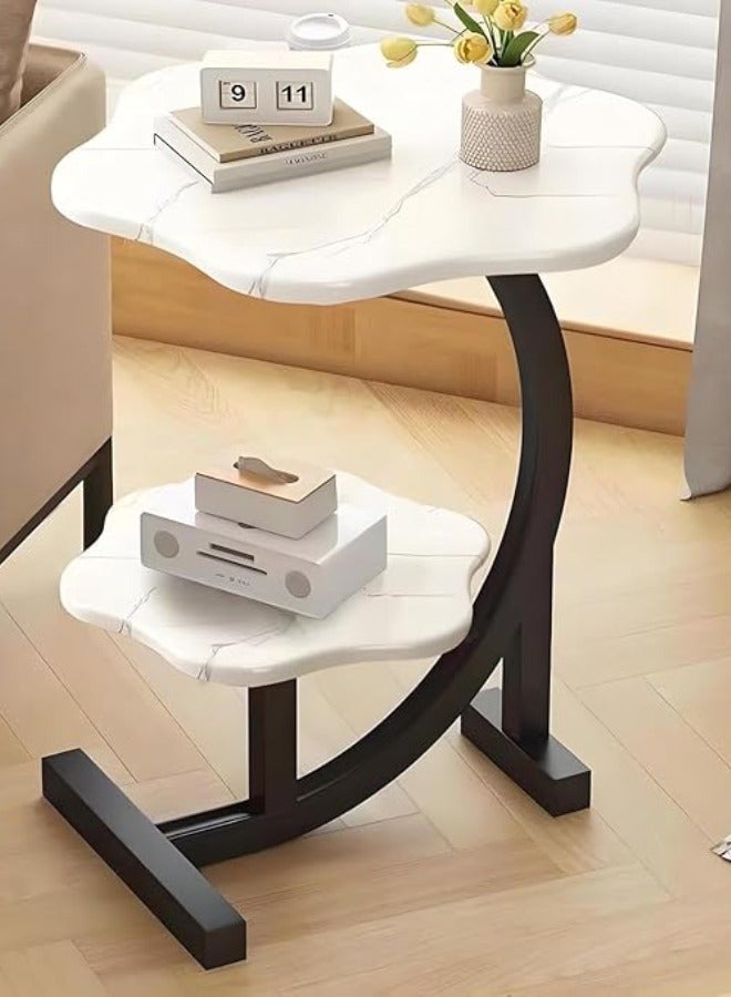 C&C Home Modern Sofa Side Table Space-Saving End Table Nightstand for Small Spaces 40*40*62cm - Image 1
