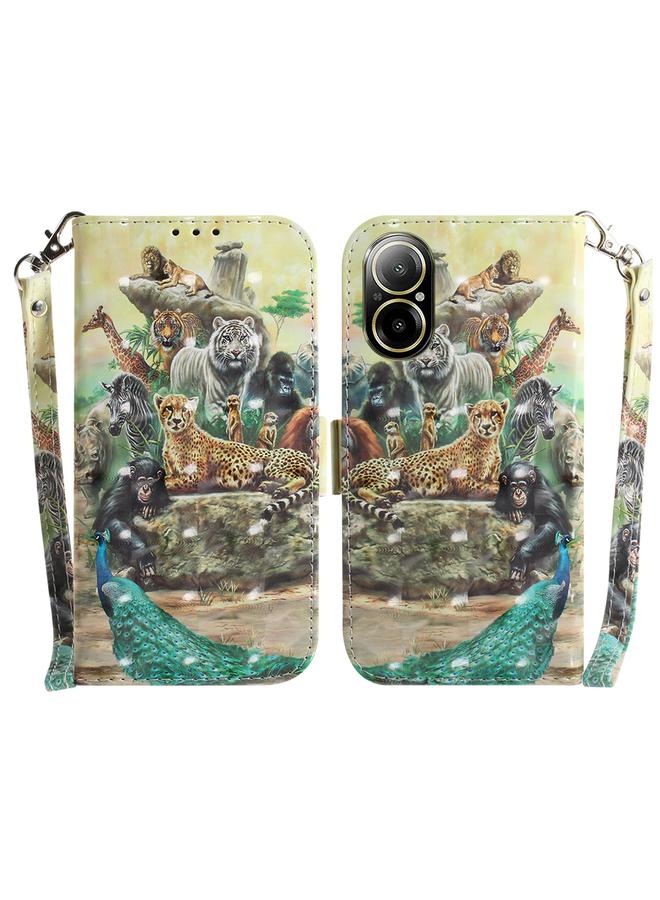 اس-توب جراب هاتف Realme C67 4G Global ثلاثي الأبعاد ملون أفقيًا من الجلد - Image 1