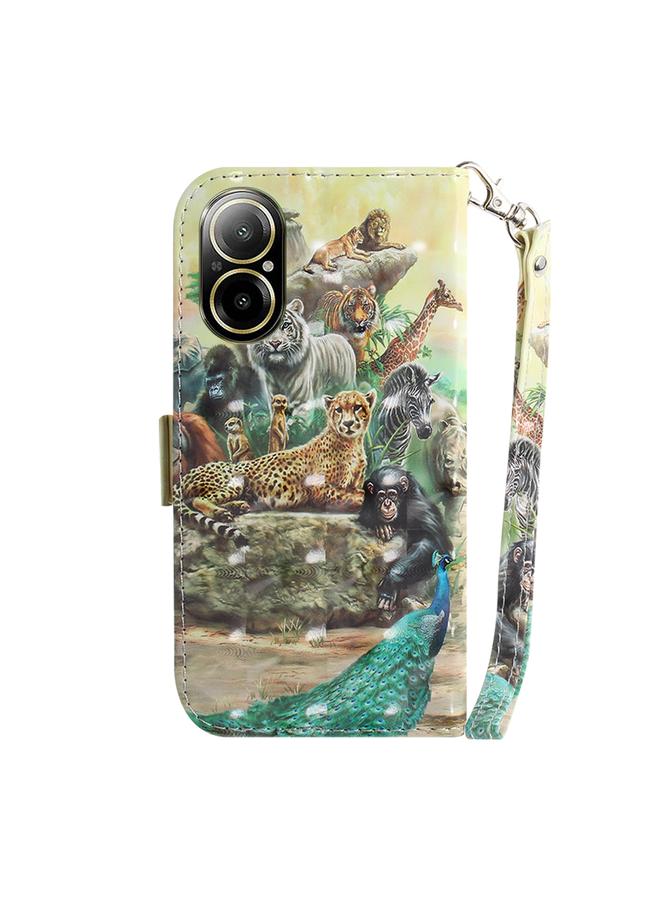 اس-توب جراب هاتف Realme C67 4G Global ثلاثي الأبعاد ملون أفقيًا من الجلد - Image 4