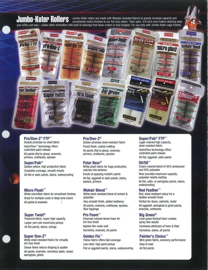 Wooster 6-1/2" Jumbo-KOTER Super/FAB 3/8" 2PK MINI RLR - Image 4