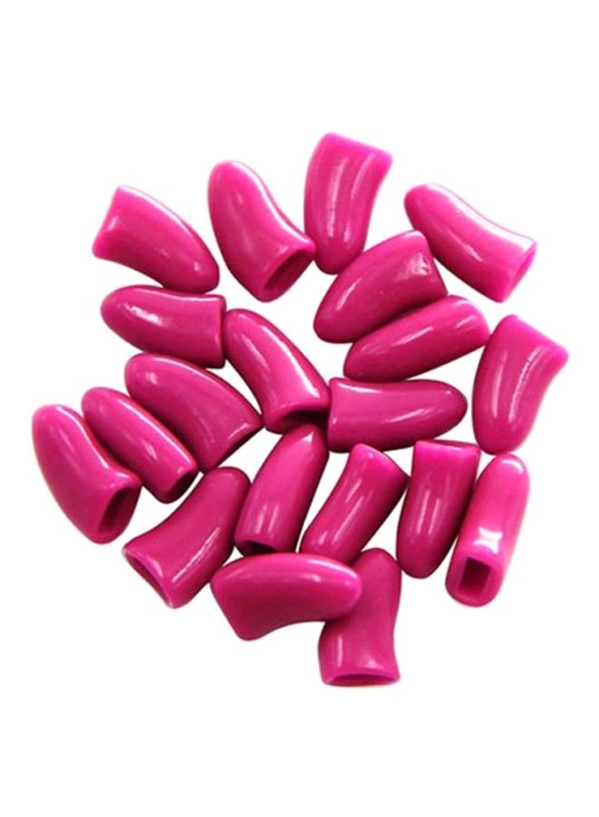 Pack Of 20 Nail Cap Cover Pink Extra Small