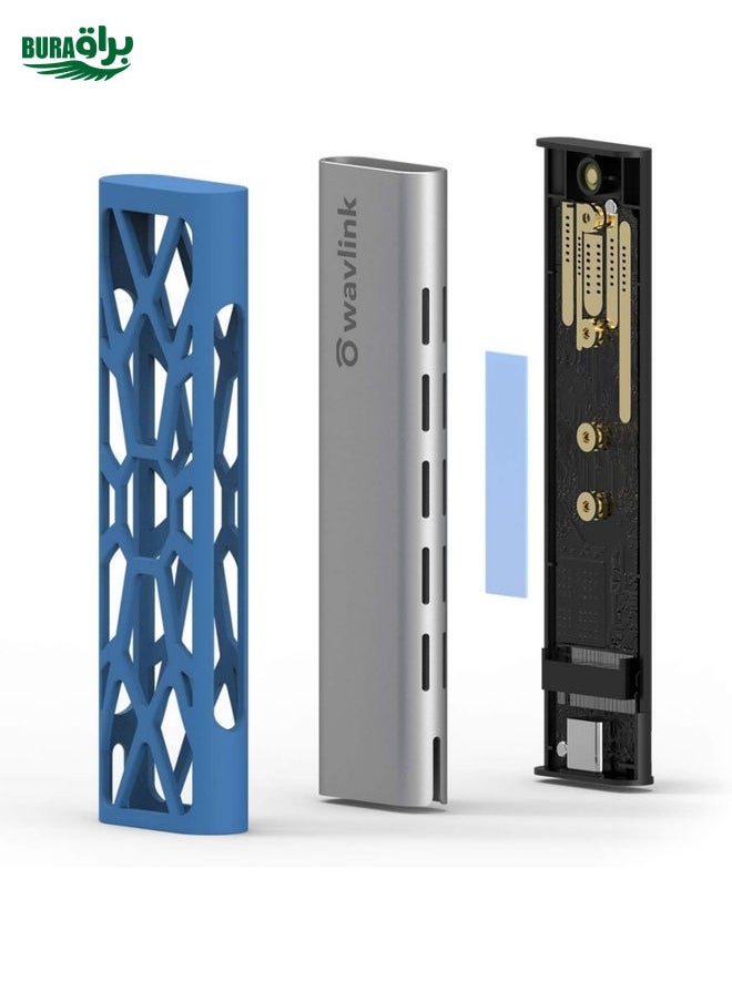 BURAQ - محول قرص صلب Wavlink ST338C M.2 NVMe SSD PCIE UASP M Key NGFF SATA USB-C - Image 1