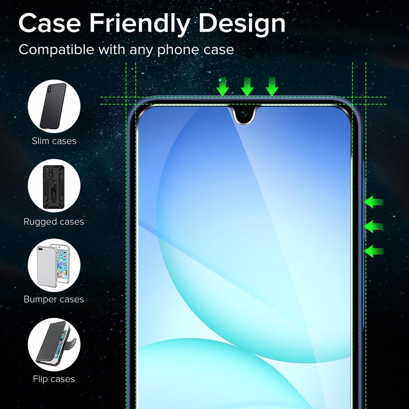 ivoler Screen Protector for Samsung Galaxy A17 5G/Galaxy A16 5G, Tempered Glass Film, Alignment Frame, Easy Installation, Anti-Scratch Case Friendly Clear HD Film, 6.7-inch, 2-Pack - Image 4