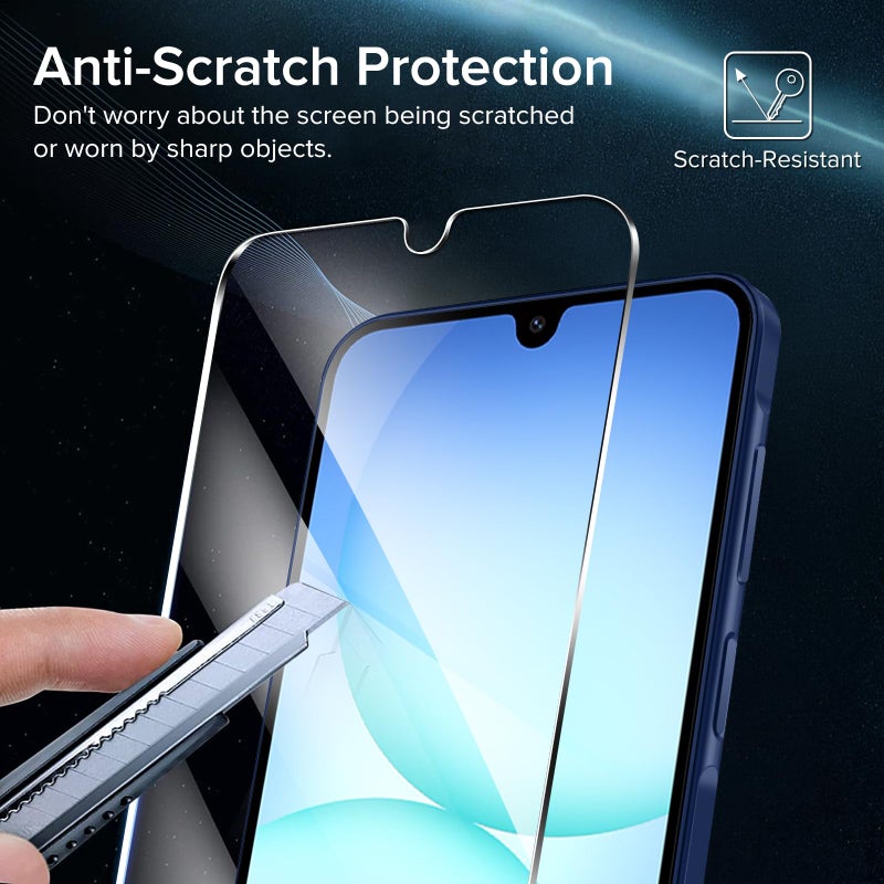 ivoler Screen Protector for Samsung Galaxy A17 5G/Galaxy A16 5G, Tempered Glass Film, Alignment Frame, Easy Installation, Anti-Scratch Case Friendly Clear HD Film, 6.7-inch, 2-Pack - Image 3