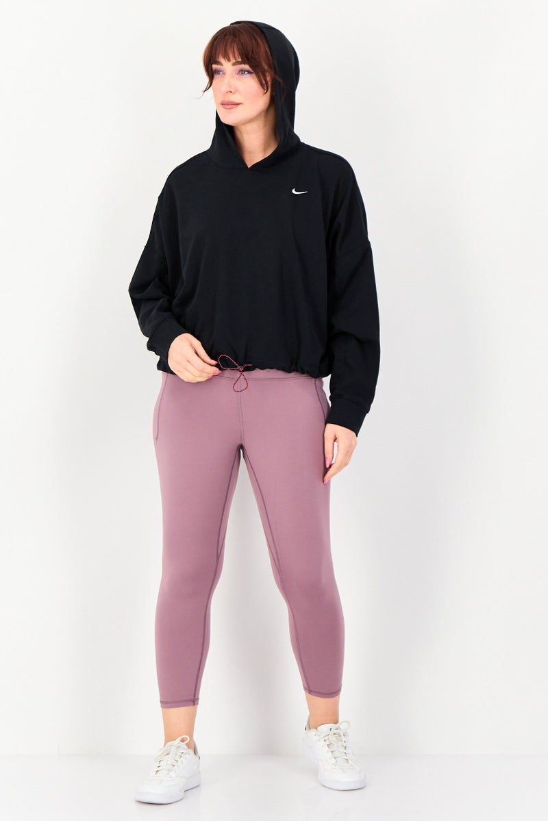 Nike هودي خارجي للنساء بأكمام طويلة ومقاس كبير، أسود - Image 4