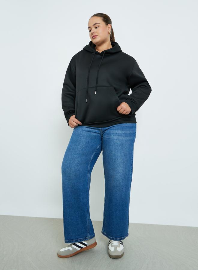 Styli Plus Size Black Oversized Hoodie - Image 2