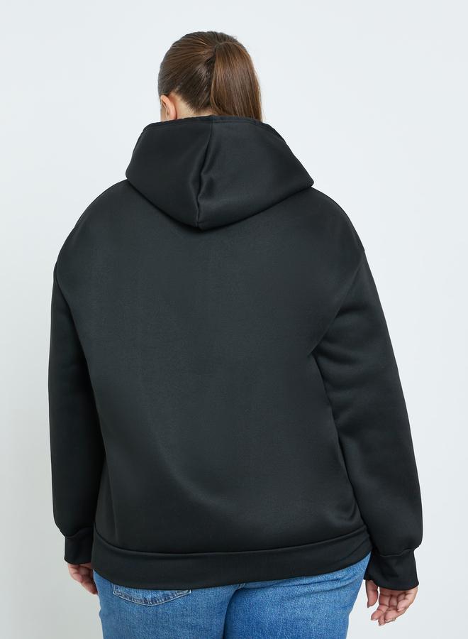 Styli Plus Size Black Oversized Hoodie - Image 4