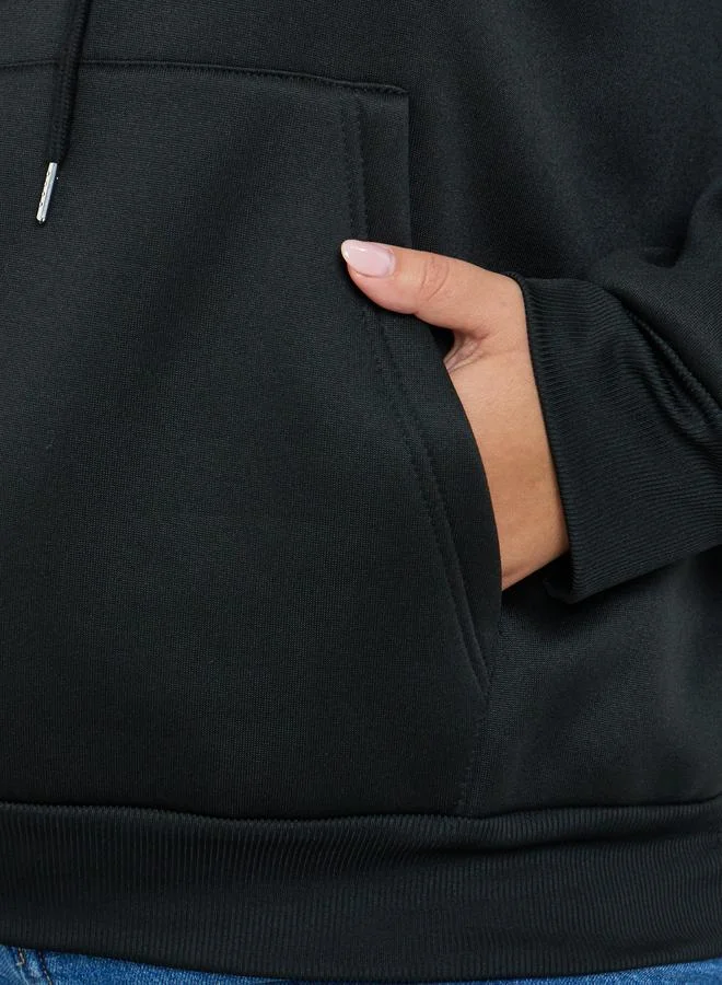 Styli Plus Size Black Oversized Hoodie