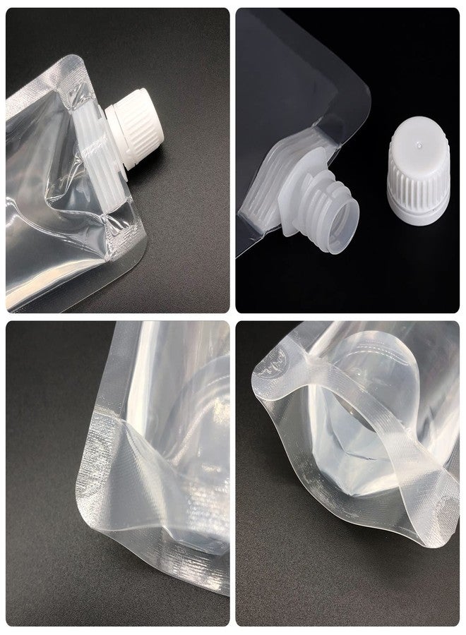 Keon Plastic Pouches - Leak-Proof, Reusable, Flexible Juice Bags, BPA-Free for Travel, Outdoor Sports, Concerts, Events (8OZ - 10PCS + 2 Funnels) - Image 3