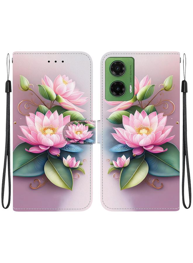 اس-توب جراب لهاتف موتورولا موتو جي 35 مصنوع من الجلد بتصميم كريستالي ملون - Image 1