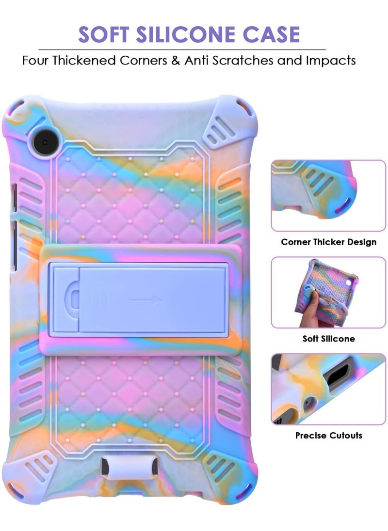 General - Silicone Case For Samsung Galaxy Tab A9 8.7-inch (SM-X110/ SM-X115/ SM-X117) Soft Rubber Case with Stylus Pen Shoulder Strap, Kids Case for Galaxy Tab A9 8.7-inch - Image 1