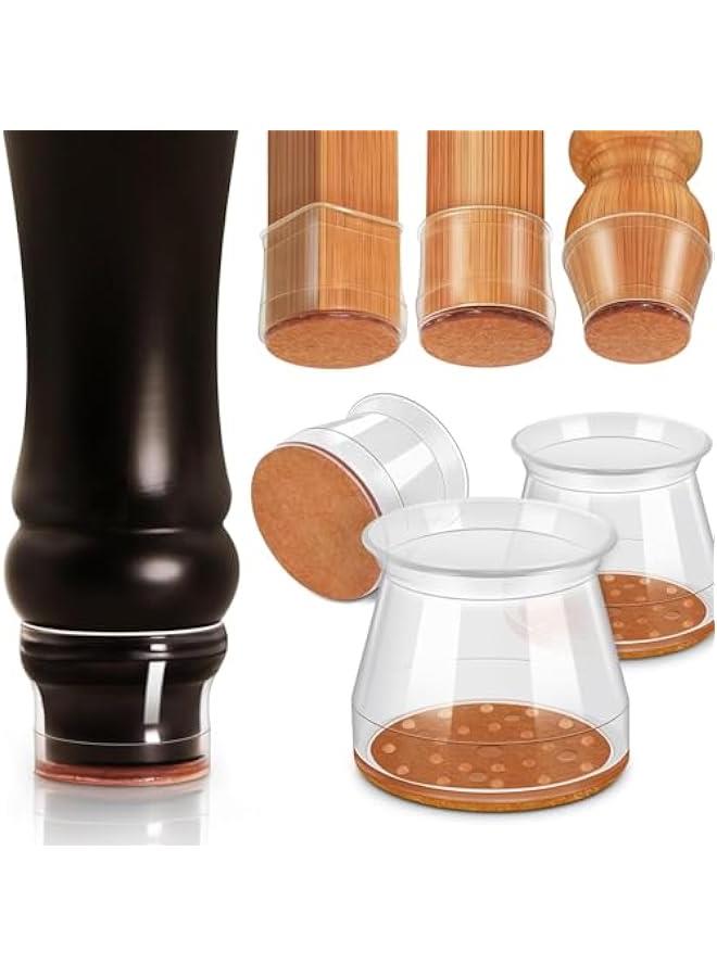 HOOKOR 24 Pcs Chair Leg Floor Protectors, Silicone Chair Leg Protectors for Hardwood Floors, High Elastic Chair Leg Caps Protect Wooden Floors from Scratching, Thick, Won't Tear, No Noise - Image 2