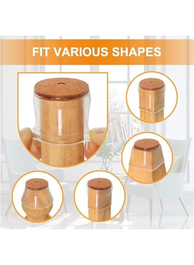 HOOKOR 24 Pcs Chair Leg Floor Protectors, Silicone Chair Leg Protectors for Hardwood Floors, High Elastic Chair Leg Caps Protect Wooden Floors from Scratching, Thick, Won't Tear, No Noise - Image 3