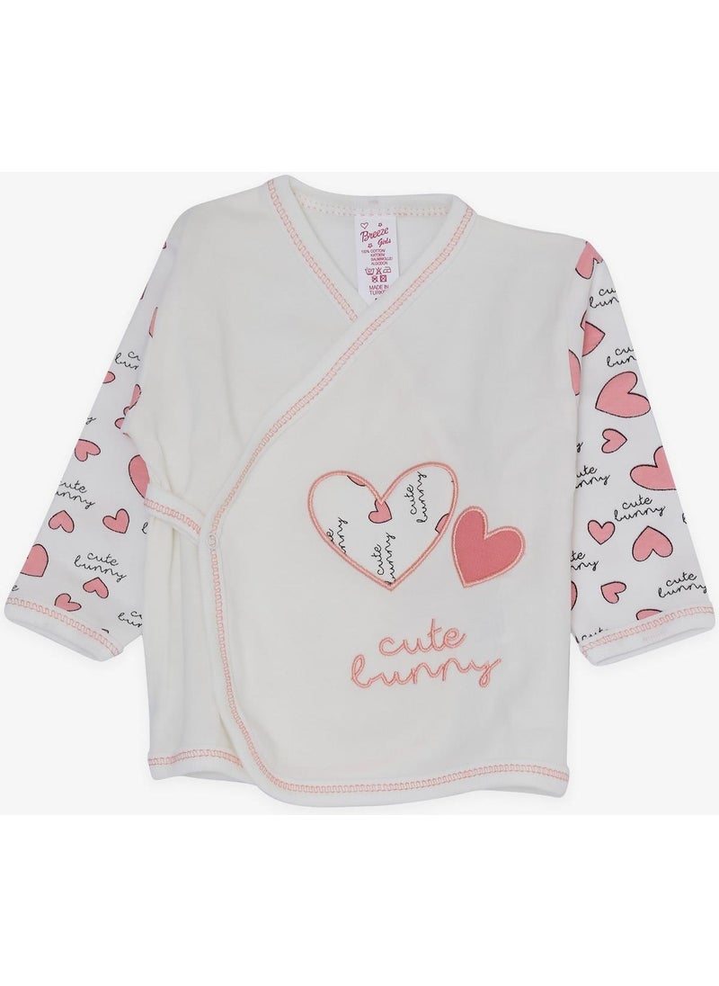 Breeze Baby Girl Hospital Release Pack of 10 Heart Embroidered 0-, Ecru  - Image 1