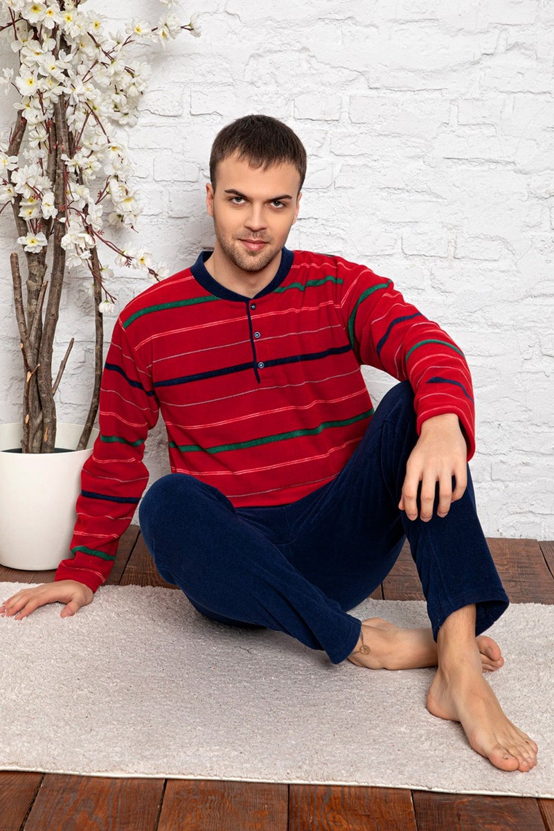 Nisanca Winter Men's Fleece Pajamas Set  - Image 2