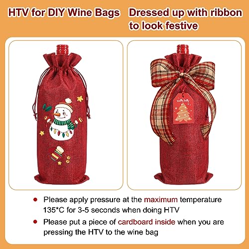 Shintop 10pcs Jute Wine Bags, 13.4 x 5.9 inches Hessian Bottle Gift Bags with Drawstring for Wedding Christmas Wine Tasting Party Favors(Red) - Image 4