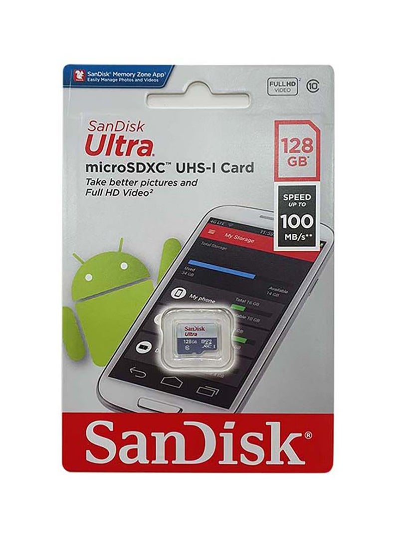 sandisk 128GB Ultra MicroSDXC UHS-1 Memory Card Read Speed 120MBps Write Speed 100 MBps SDSQUNR-128G-GN6MN - Image 2