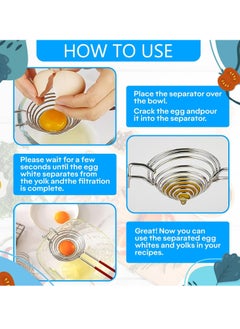 Oasisgalore Egg Separator for Raw Eggs Separators for Yolk - Egg Separator For Raw Egg Yoke Separator for Cake Baking  - Image 5