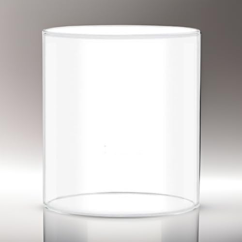 Ein Sof Borosilicate Glass Cover Mega Jumbo Size - 4XL Akhand Jyot Diya Dhoop Wind Protector, Scratch Resistant Thick (Width 6 inch Height 8 inch) - Image 1