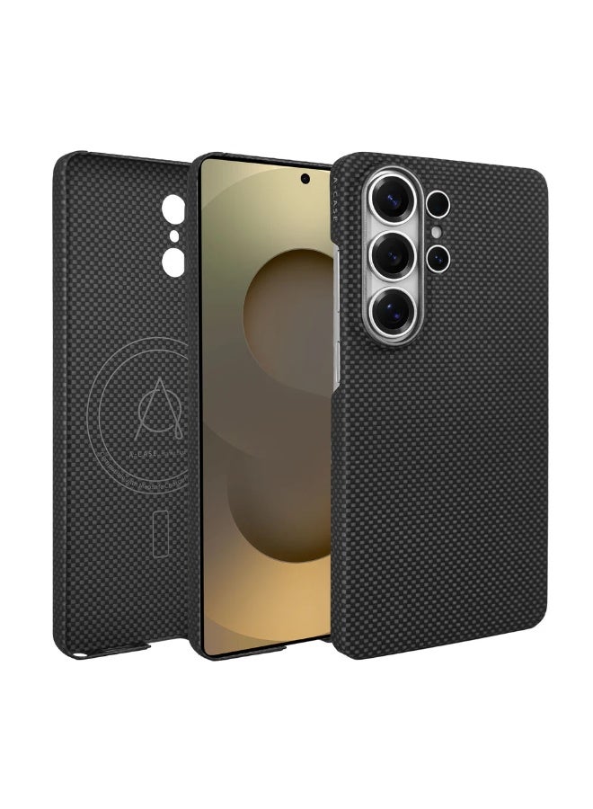 A-Case Desen Aramid Fiber Case for Samsung Galaxy S26 Ultra Ultra Slim Lightweight Protective Cover Scratch Resistant Woven Fiber Phone Case - Black - Image 1