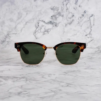  اكسبليست باوتس نظارة شمسية أنيقة Explicit Poets Unisex Donny Tortoise-Green، 19EP3
