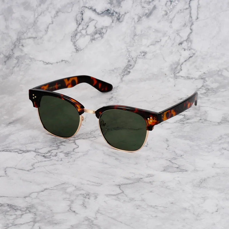  اكسبليست باوتس نظارة شمسية أنيقة Explicit Poets Unisex Donny Tortoise-Green، 19EP3