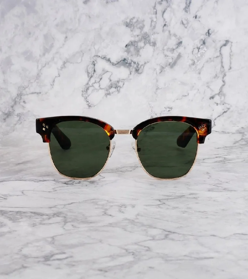 Explicit Poets Explicit Poets Unisex Donny Tortoise-Green Stylish Sunglasses, 19EP3