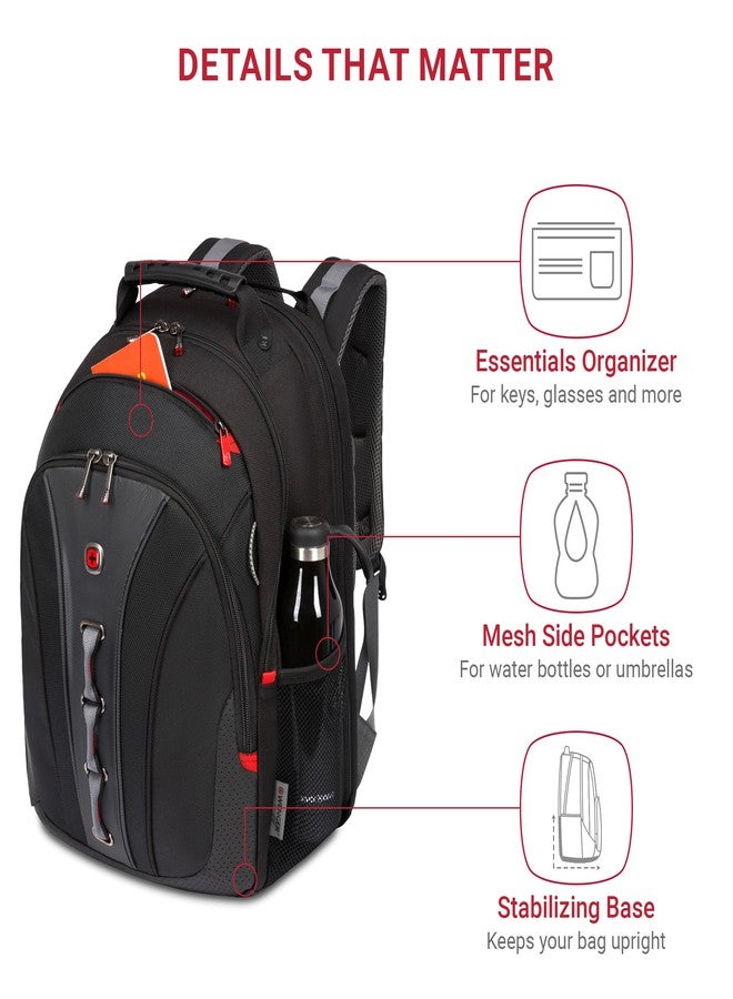 WENGER, Legacy 16 Inch Laptop Backpack,21 Liters Black/Grey, Swiss Designed-Blend of Style and Function, 600631 - Image 5