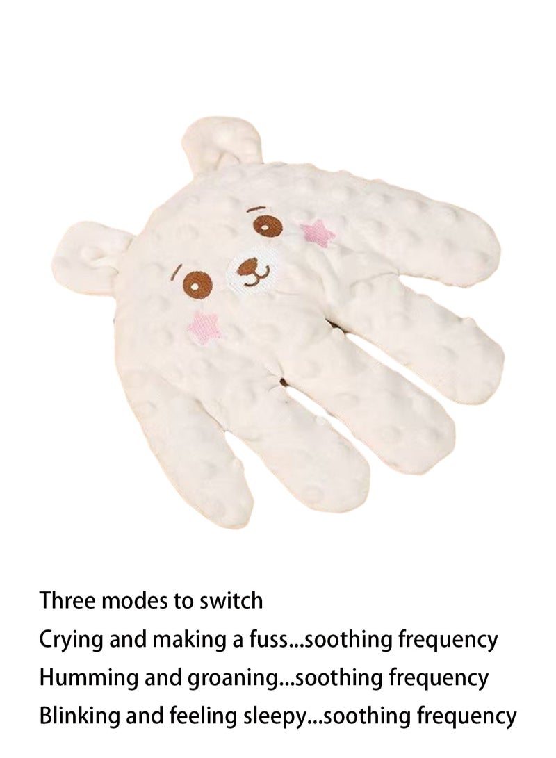 Little White Bear Soothing Palm, Baby Slapping Toy, Anti-Fright Hand Pillow, Electric Baby Hand Pillow, Baby Anti-Fright Gloves, Baby Sleep Aid Palm Pad, Baby Soothing Palm Pad - Image 1