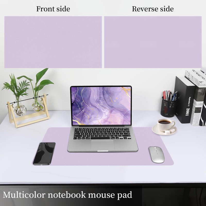 Bloss Purple Leather Desk Mat for Desktop,Desk Protector Pad Mats,Large Gaming Mouse Pad,Dual-Side Office Desks Mats for Keyboard and Mouse, Writing Pad for Office/Home.23.6"x 13.8" - Image 3