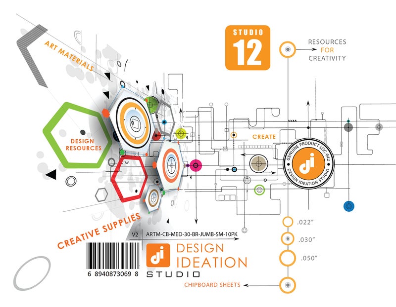 STUDIO 12 Medium Weight Chipboard Sheets. STUDIO 12 Brand. (8.5" x 11") .030” Thickness. (25 Sheets) - Image 2
