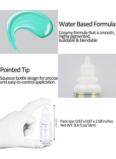 Mysense Mysense Teal Face Body Paint,Water Based Washable Face Paint,Non-toxic Cream Body Paint for Adults and Children Halloween Costume Special Effects Cosplay Makeup,0.6oz  - Image 2