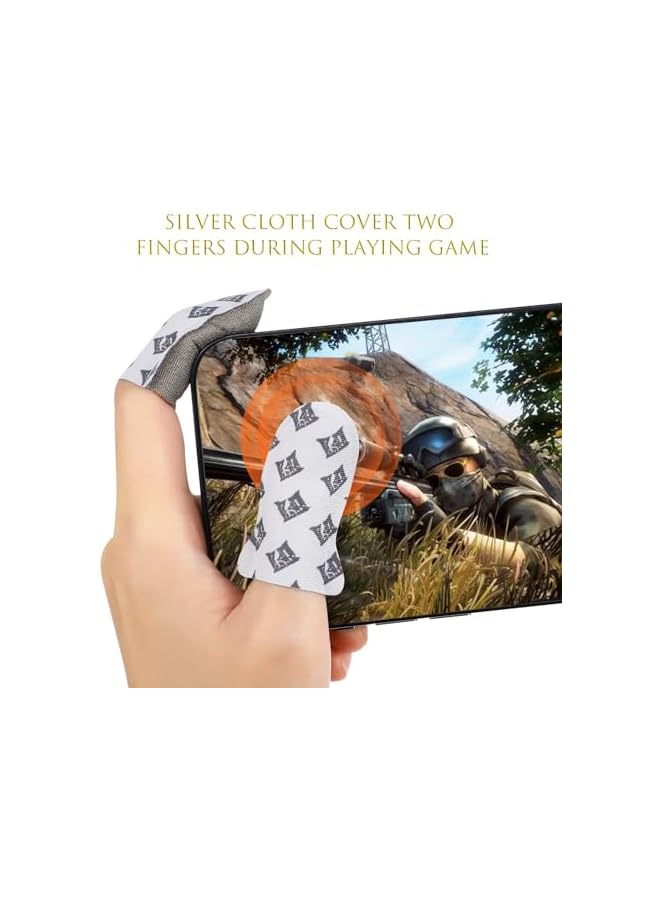 Green Tiger Game Trigger, 2025 Upgrade Version PUBG Mobile Trigger with Aim & Fire Triggers and 2 Pcs Gaming Finger Sleeves, 6 Finger Trigger Sensitive Shoot, Compatible with iPhone & Android Most Phones - Image 5