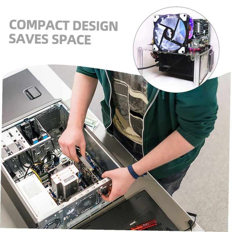 DOITOOL هيكل كمبيوتر مفتوح شفاف مع إطار قوس للوحات الأم من نوع Matx بتصميم مضغوط - Image 4