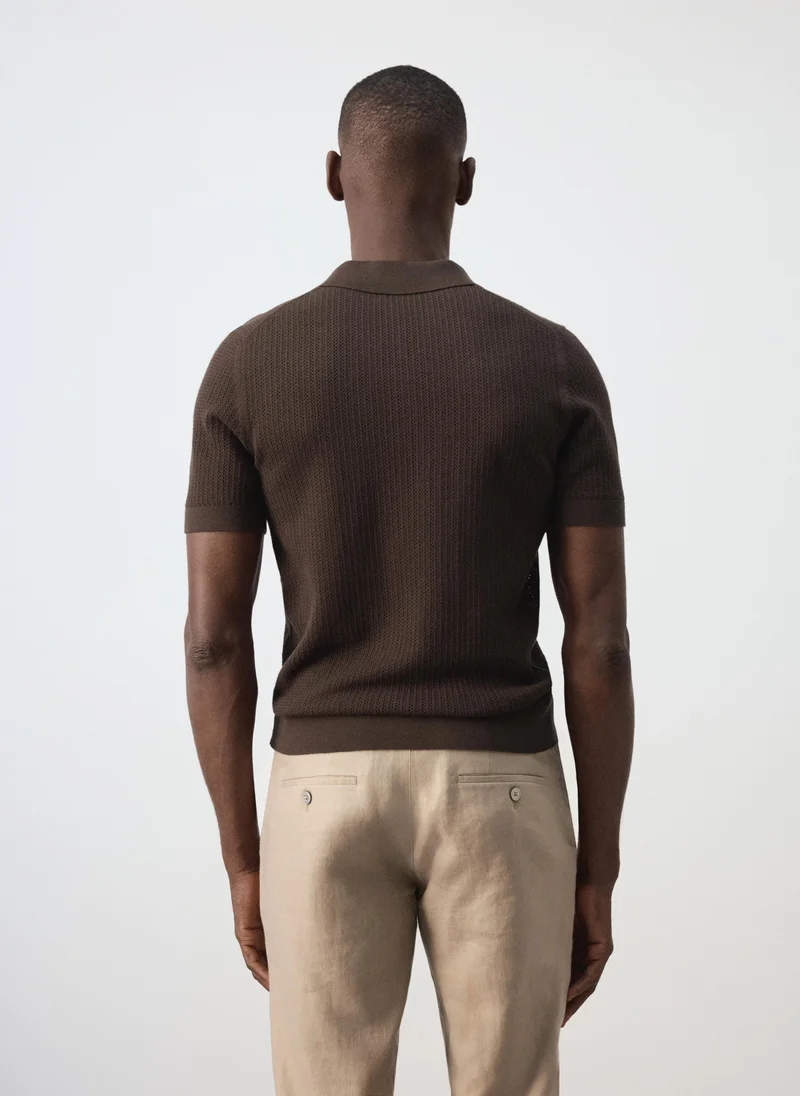 Mango Man 100% Cotton Knitted Polo Structure