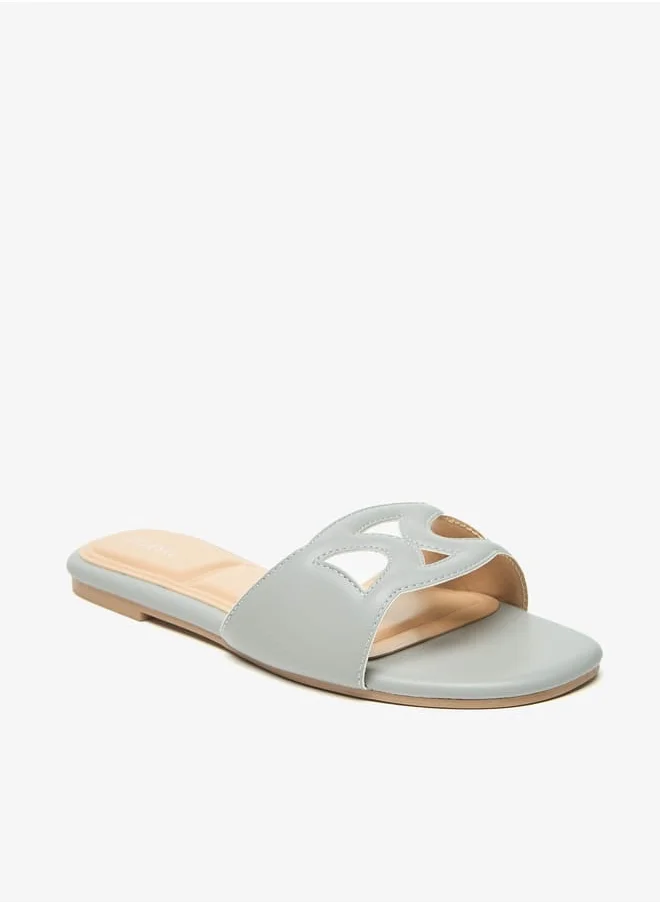 سيليست Women's Cutout Detail Slip-On Flat Sandals