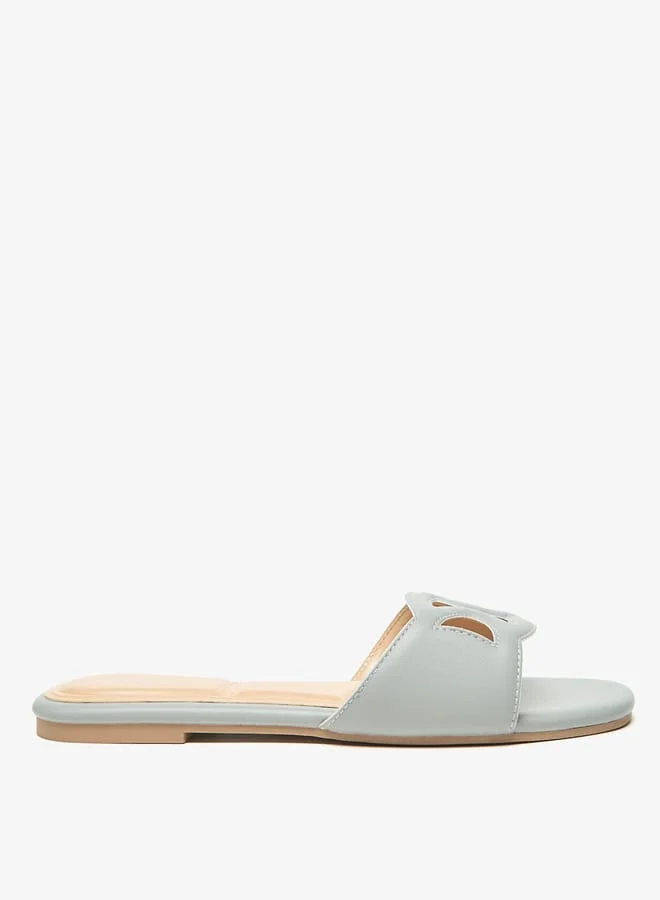 سيليست Women's Cutout Detail Slip-On Flat Sandals